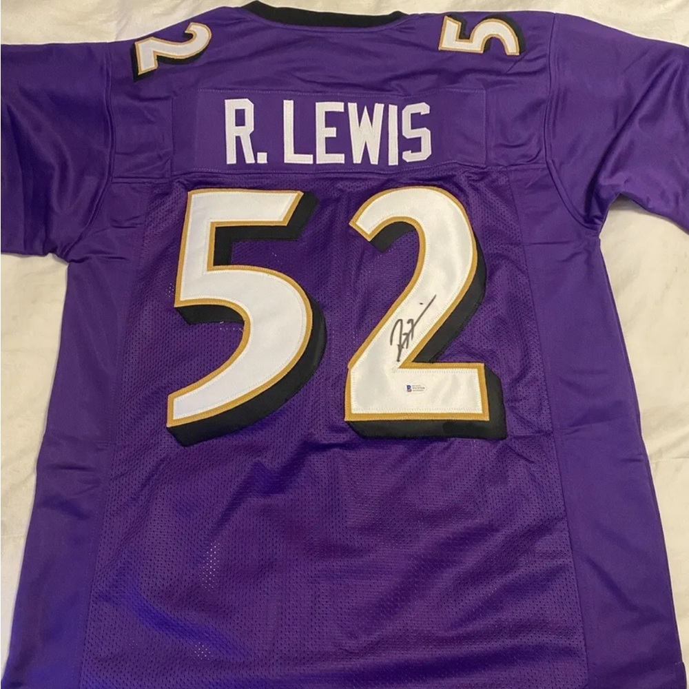 Ray Lewis Authentic Signed Ravens Jersey